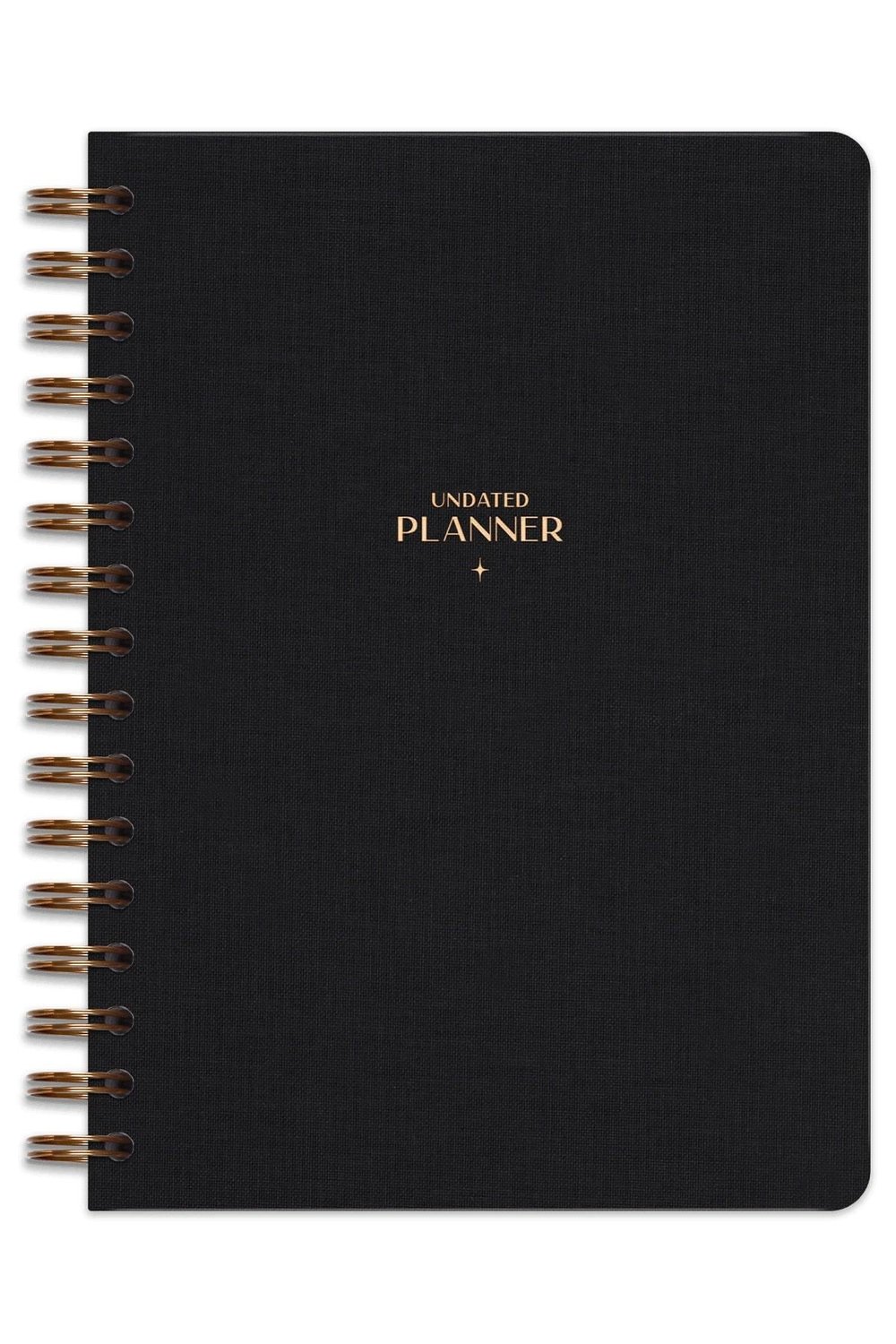 Matt Notebook A5 Spiralli Keten Süresiz Planlayıcı Ajanda Siyah