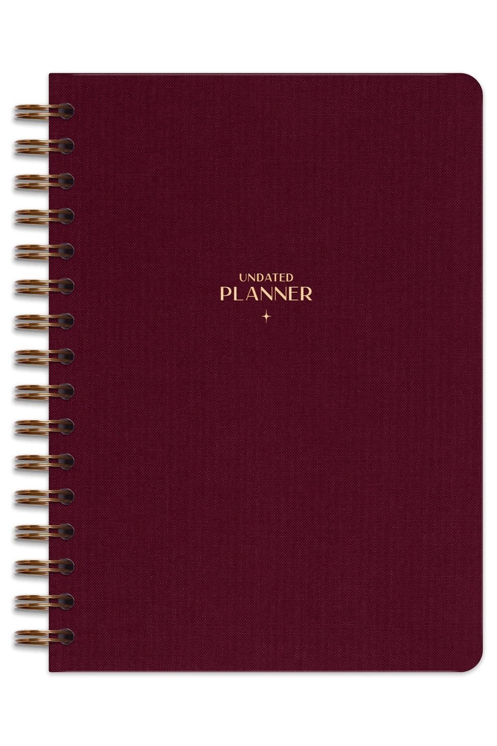 Matt Notebook A5 Spiralli Keten Süresiz Planlayıcı Ajanda Bordo