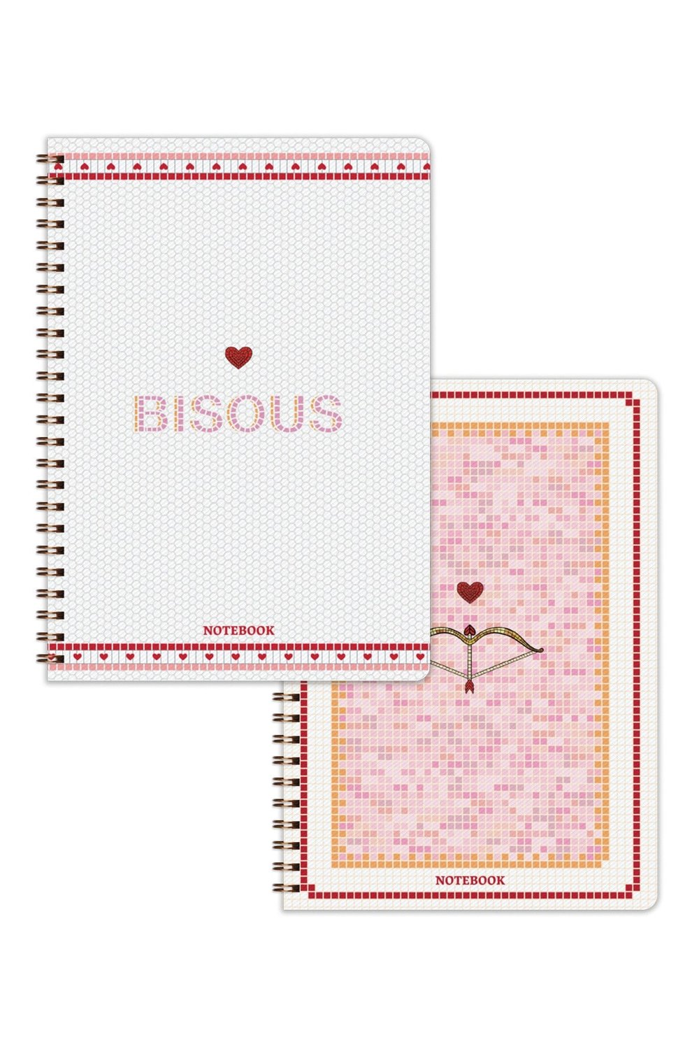 Matt Notebook A5 Spiralli Okul Defteri 80 yaprak 2'li Set – Çizgili & Kareli