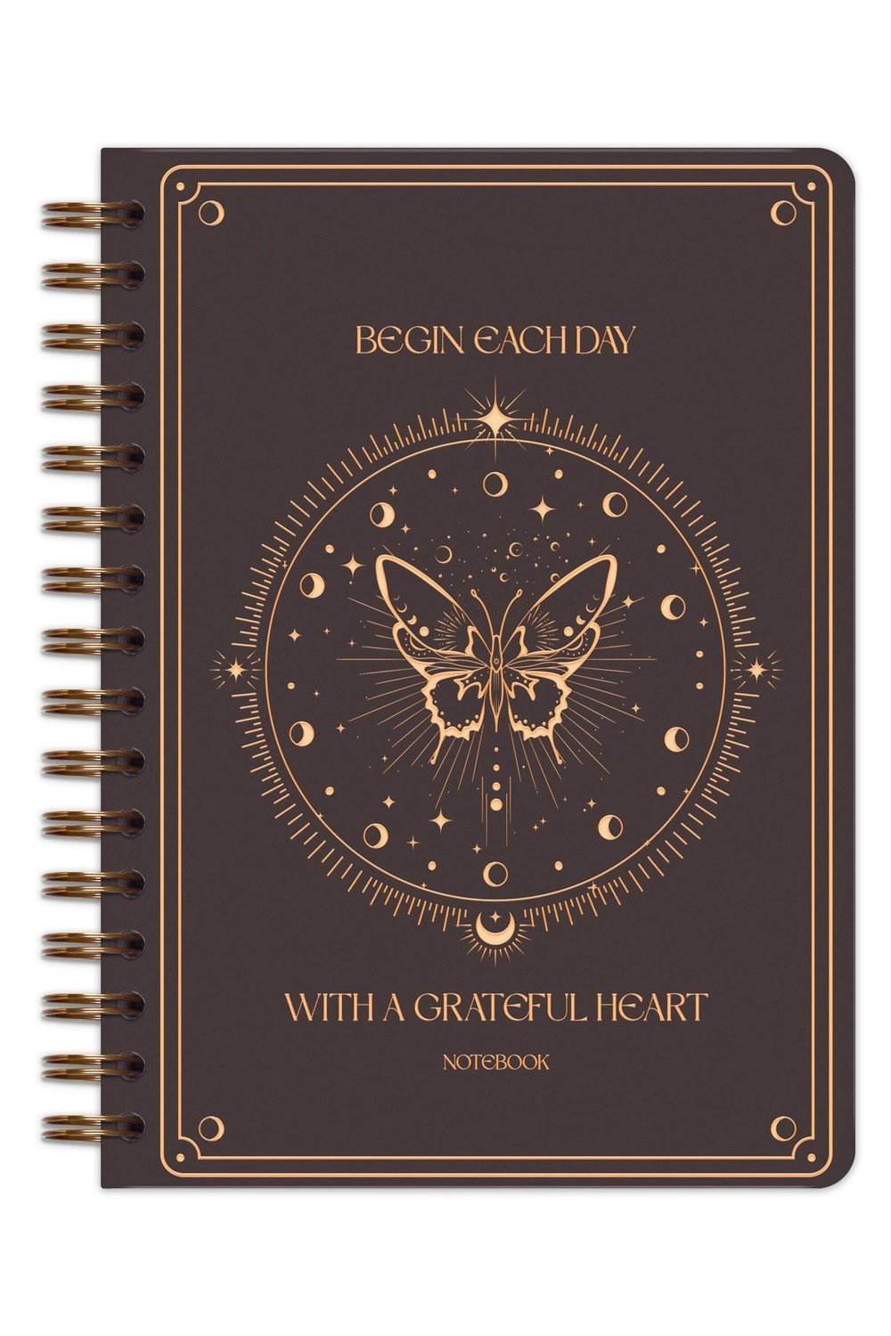 Matt Notebook Bullet Journal Edition A5 15x21 cm Spiralli Noktalı Tarihsiz Not Defteri Kelebek