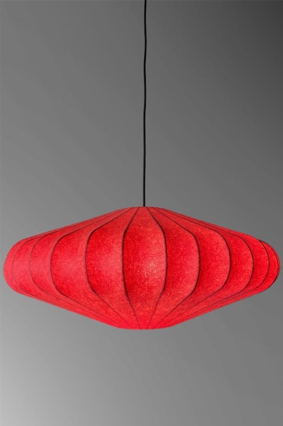 Kırmızı Polimer Avize 60 cm