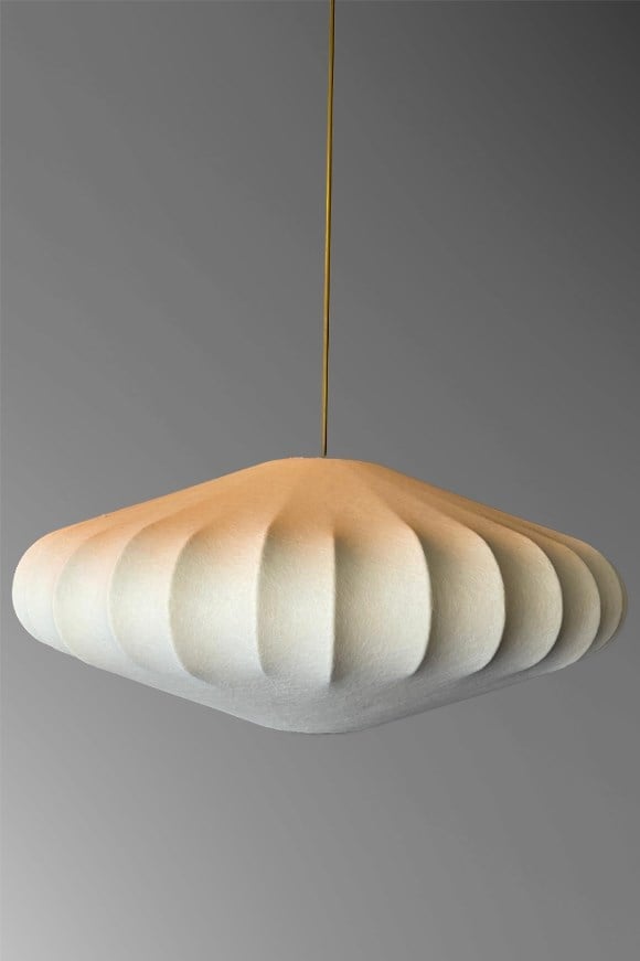 Beyaz Polimer Avize 60 cm