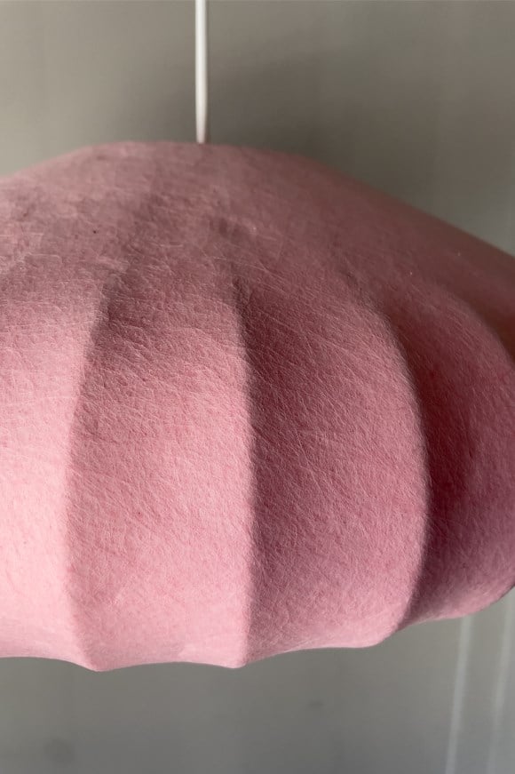 Pembe Polimer Avize 40 cm