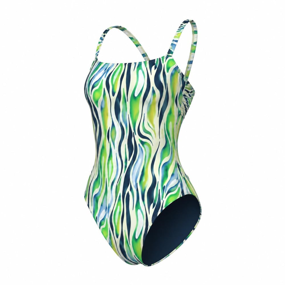 GİRLS ARENA WATER PRINT SWIMSUİT ZEBRA