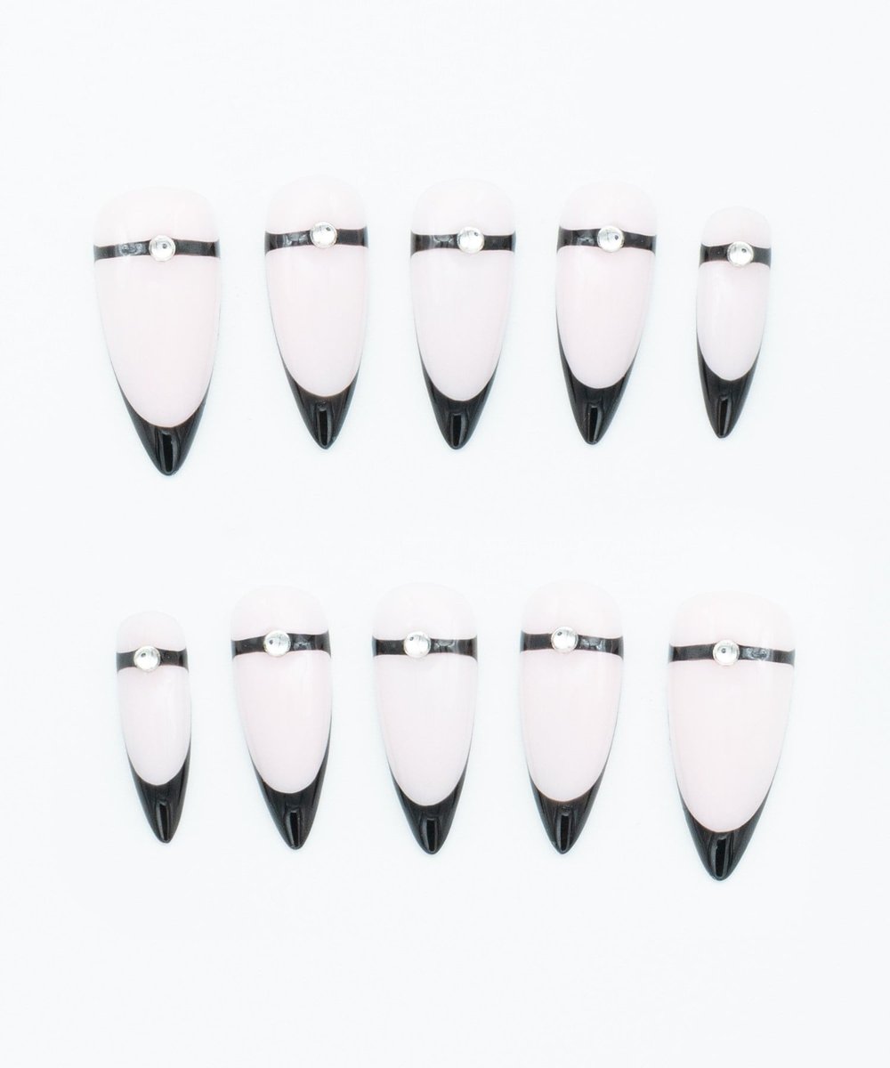 Blush Edge Protez Jel Takma  Tırnak - El Yapımı  Kalıcı Oje 3D Nail Art French - NC238
