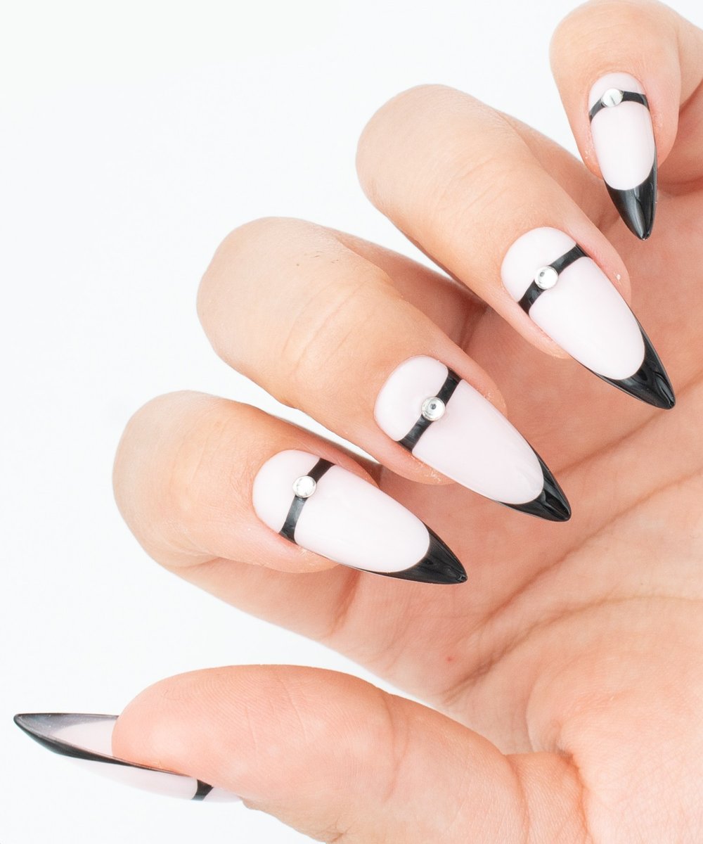 Blush Edge Protez Jel Takma  Tırnak - El Yapımı  Kalıcı Oje 3D Nail Art French - NC238