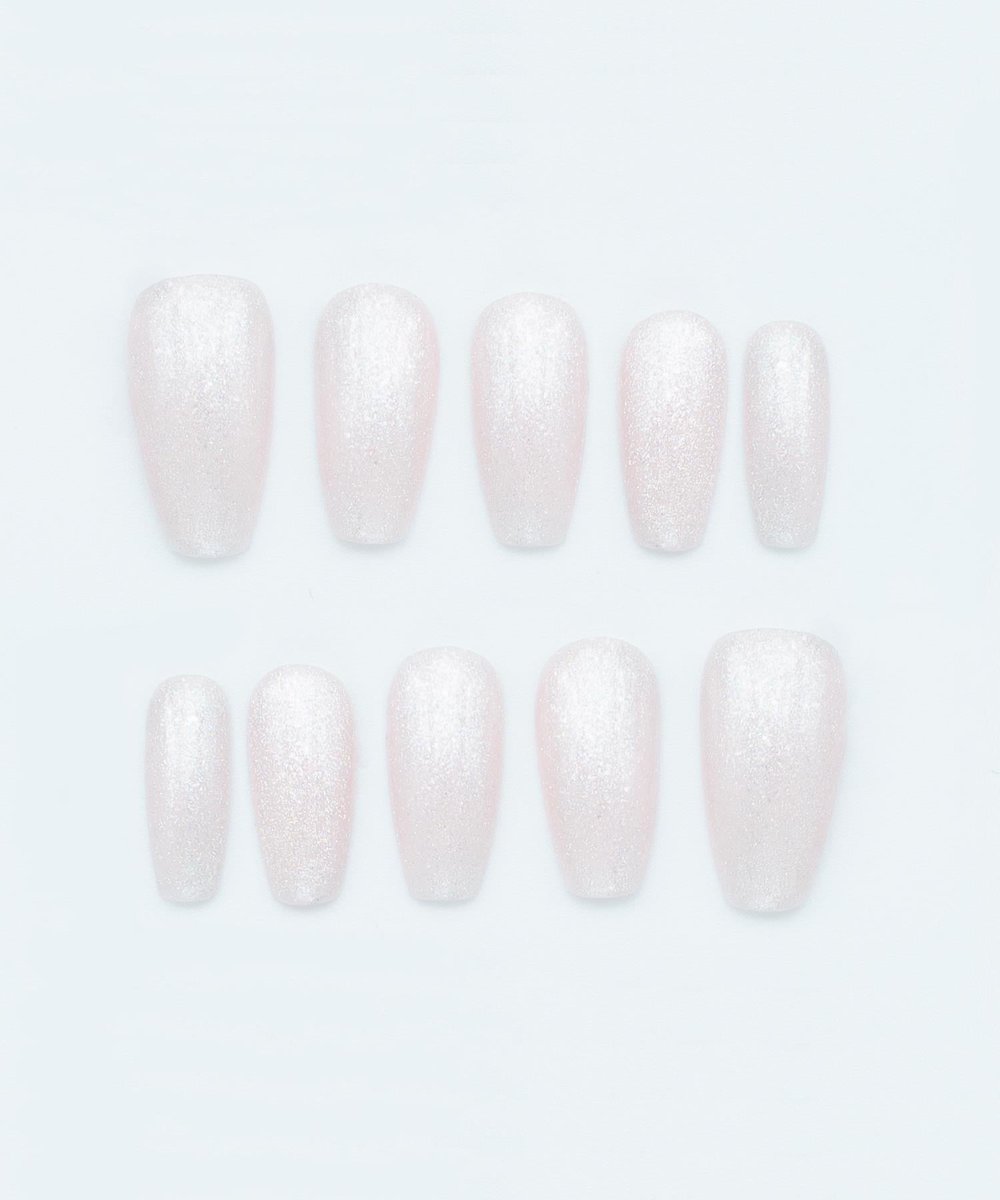Midnight Shimmer Protez Jel Takma  Tırnak -El Yapımı  Kalıcı Oje Nail Art Cat Eye - NC145