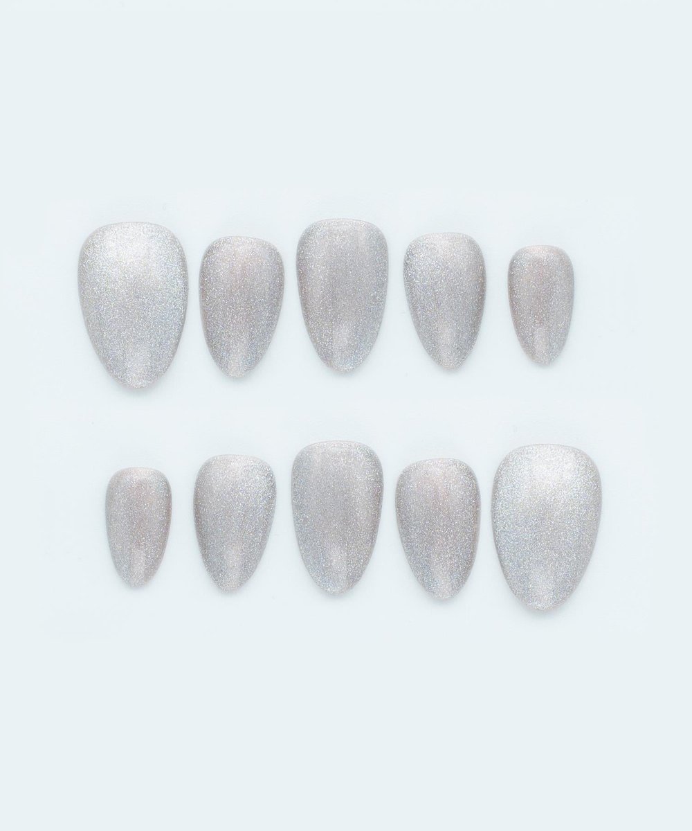 Lunar Light Protez Jel Takma  Tırnak - El Yapımı  Kalıcı Oje Nail Art Cat Eye - NC146