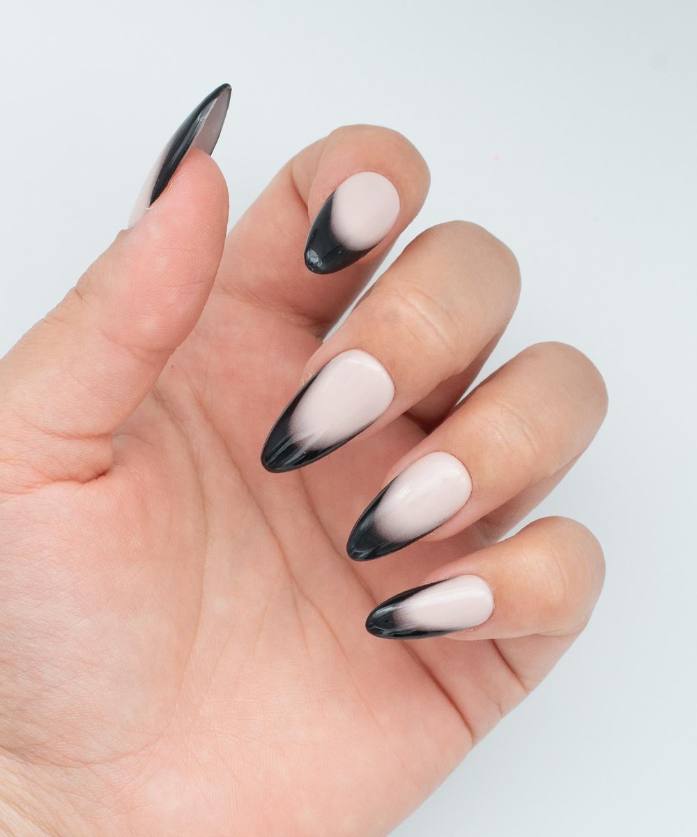 Cyber Soul Protez Jel Takma Tırnak - El Yapımı Kalıcı Oje Nail Art Ombre French - NC160