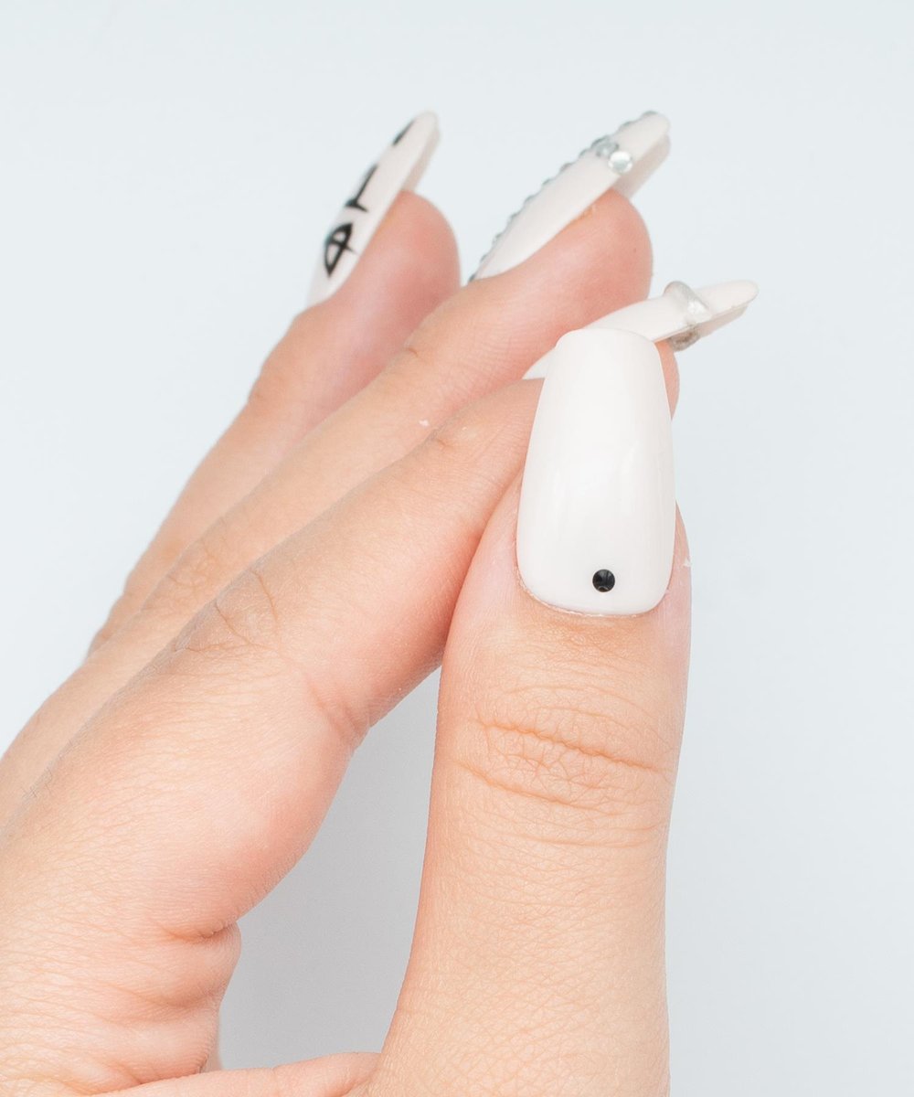 Dont Touch Me Protez Jel Takma Tırnak - El Yapımı Kalıcı Oje Nail Art Diamond Chrome - NC128