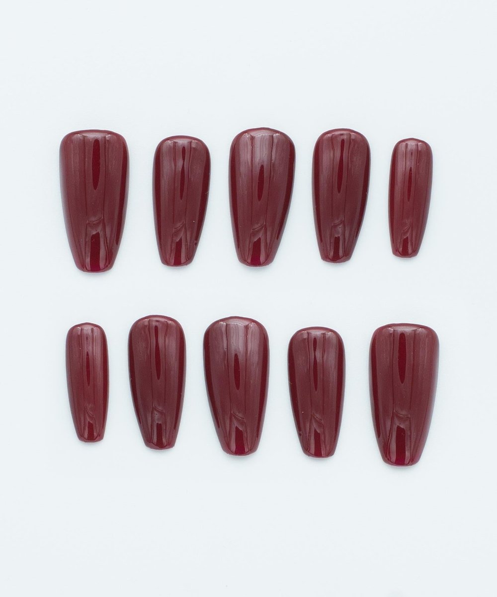 Bloody Witch Protez Jel Takma Tırnak - El Yapımı Kalıcı Oje Nail Art Kırmızı - NC166