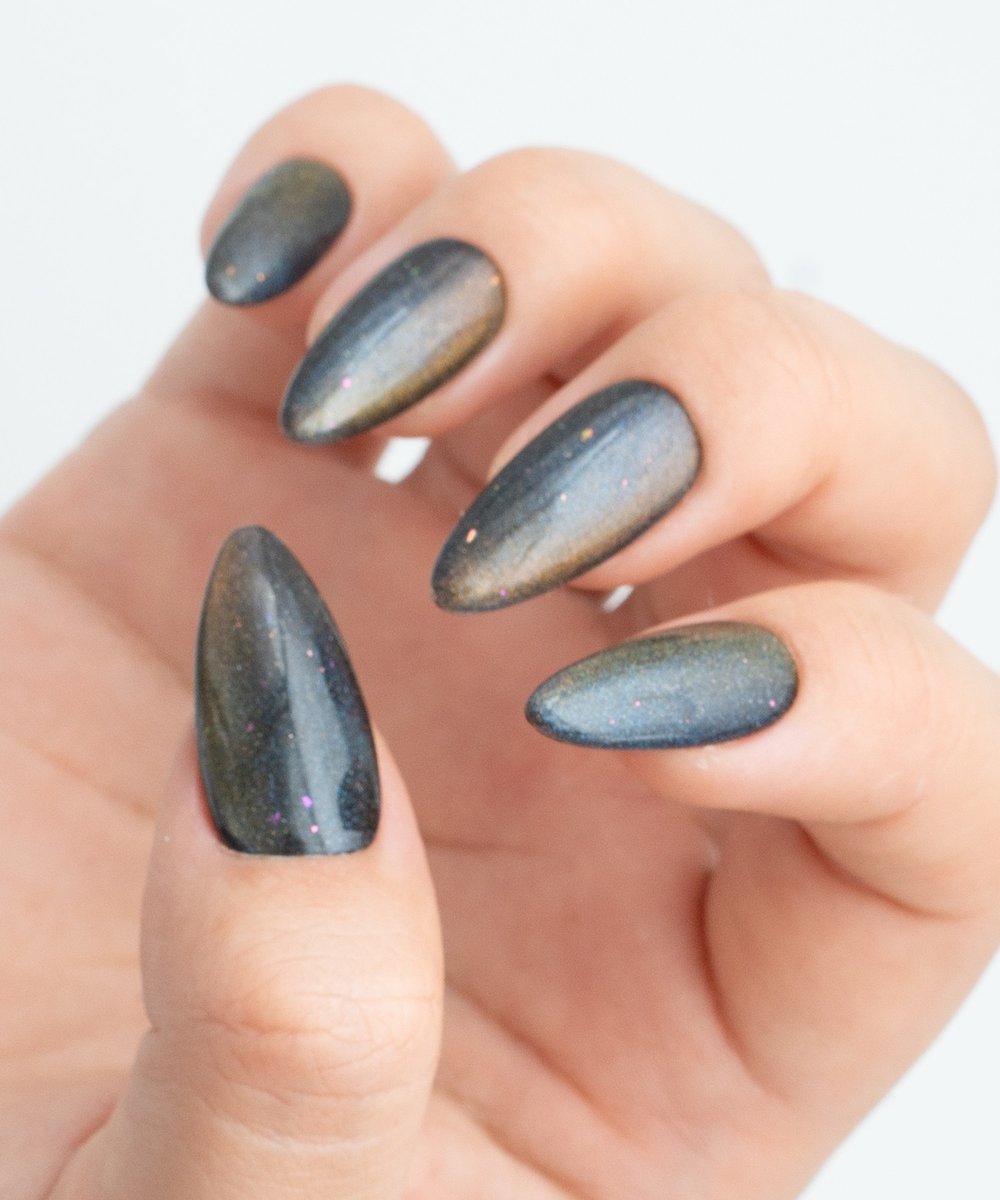Nebula Protez Jel Takma  Tırnak - El Yapımı  Kalıcı Oje Nail Art Cat Eye - NC217