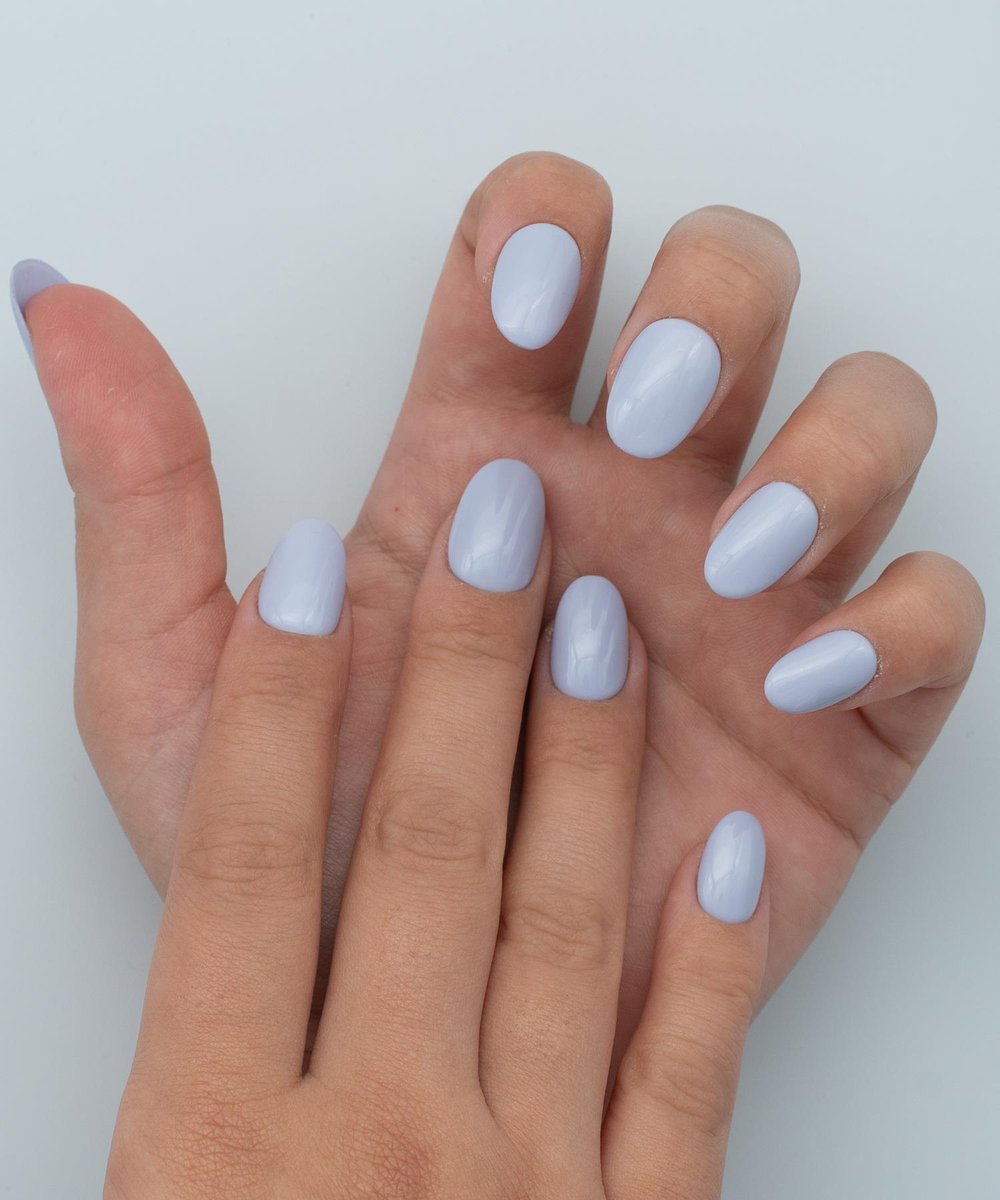 Office Blue Protez Jel Takma Tırnak - El Yapımı Kalıcı Oje Nail Art - NC127