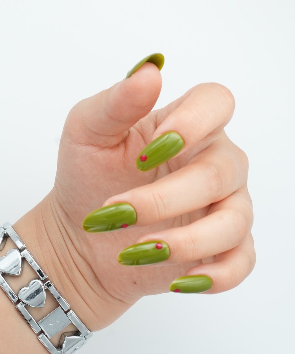 Olive Beauty - El Yapımı Tekrar Kullanılabilir Protez Takma Tırnak - NC265