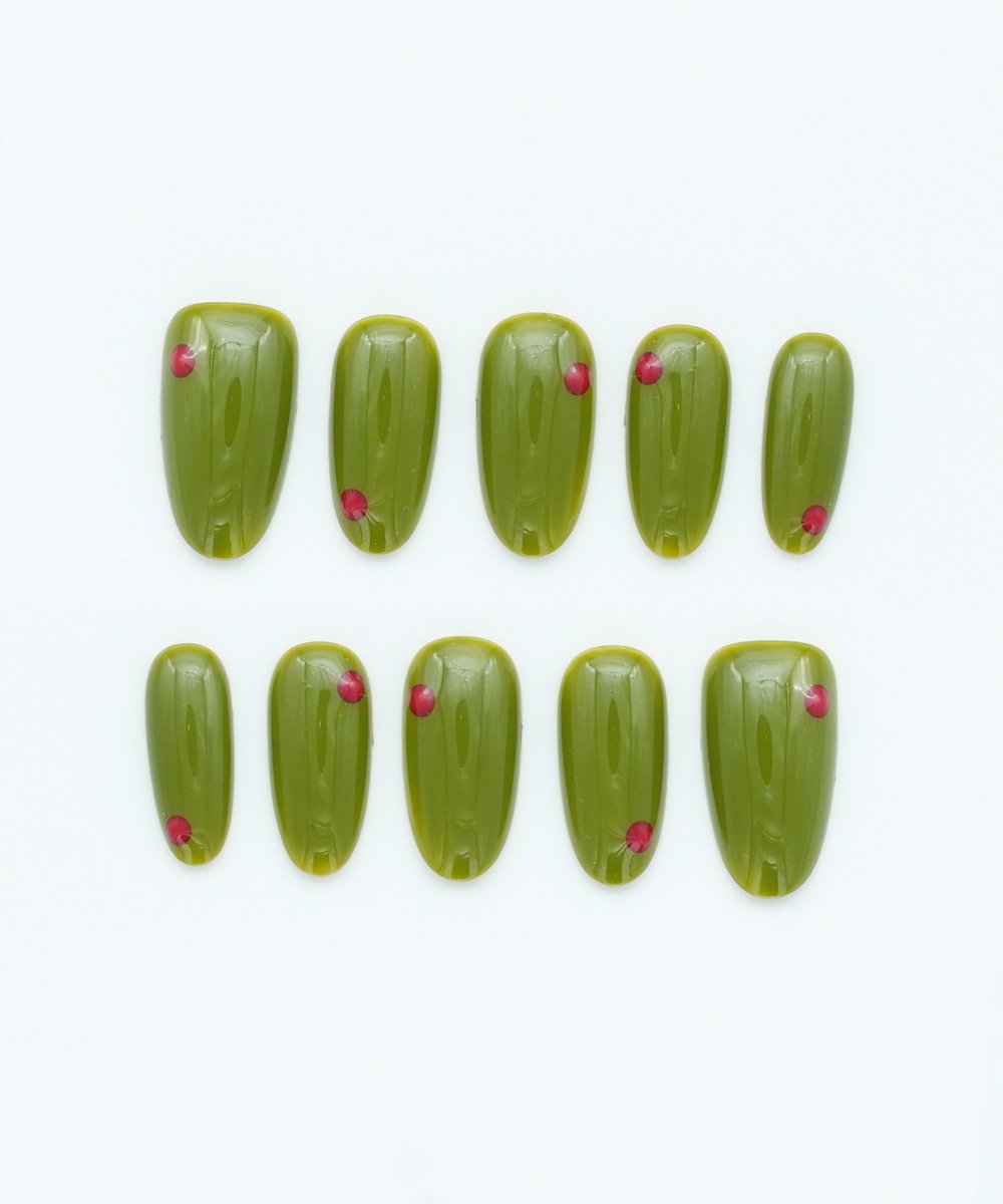 Olive Beauty - El Yapımı Tekrar Kullanılabilir Protez Takma Tırnak - NC265