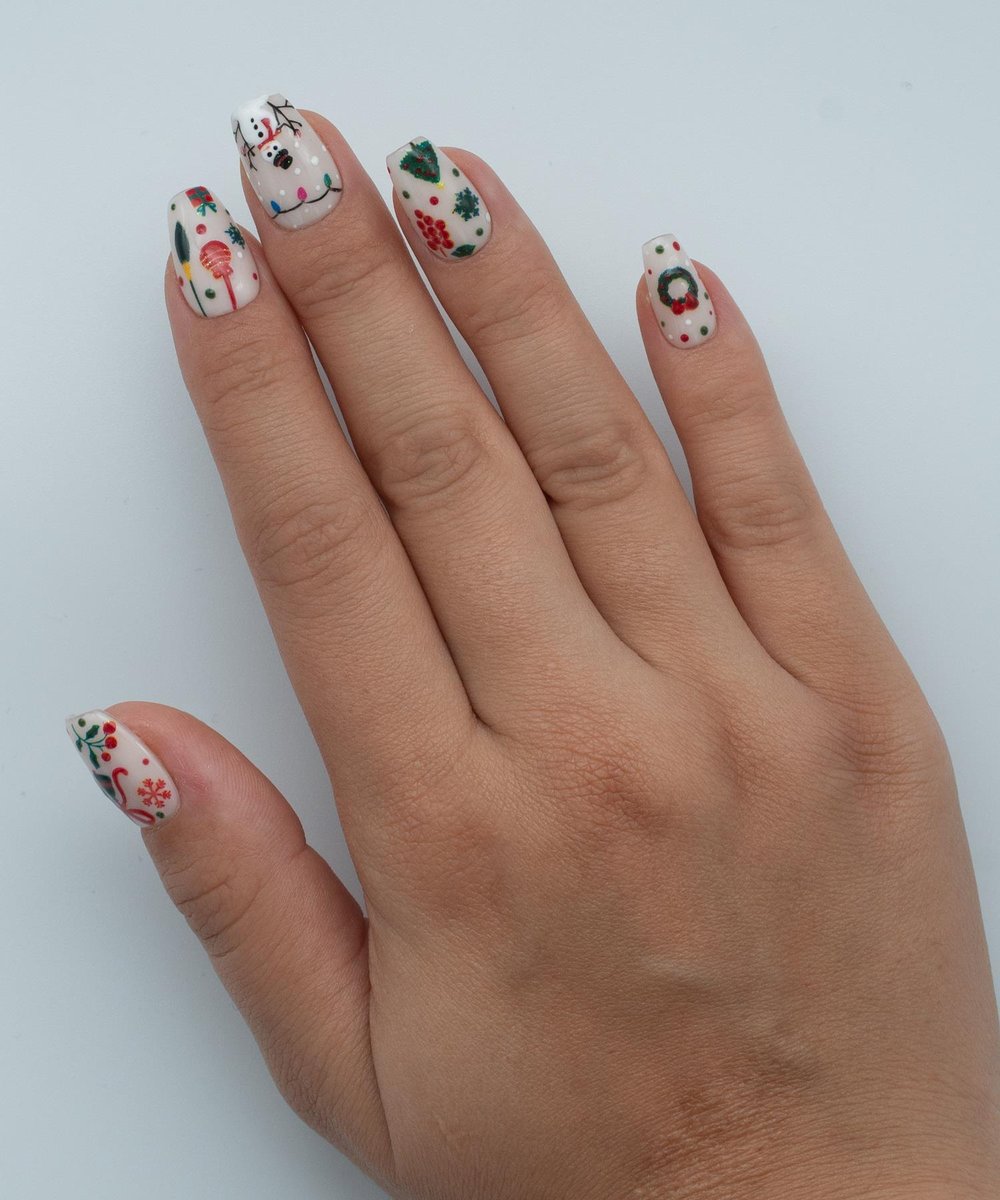 Pine Beauty Protez Jel Takma Tırnak - El Yapımı Kalıcı Oje Nail Art Christmas - NC133