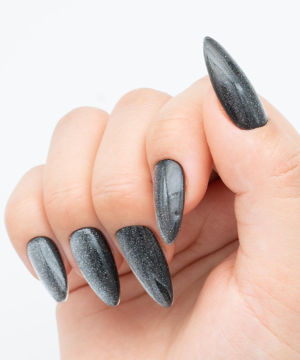 Urban Grey Protez Jel Takma  Tırnak - El Yapımı  Kalıcı Oje Nail Art Cat Eye - NC211
