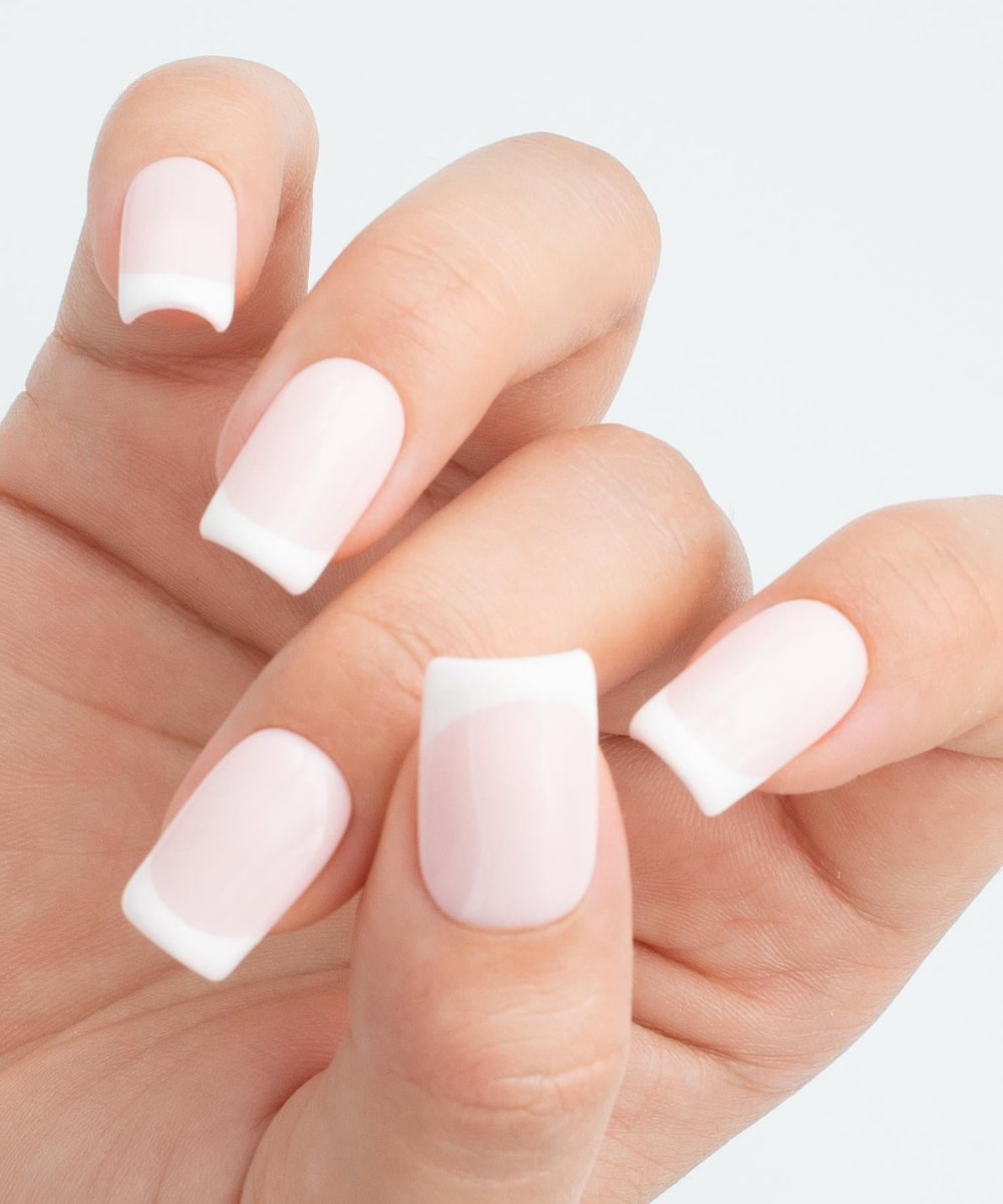 Soft French Protez Jel Takma Tırnak - El Yapımı Kalıcı Oje Nail Art - NC216