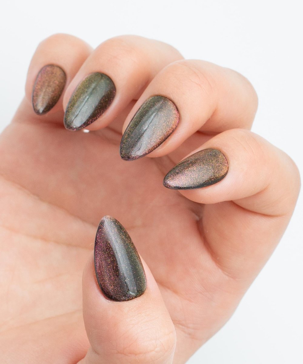 Cosmic Dust Protez Jel Takma  Tırnak - El Yapımı  Kalıcı Oje Nail Art Cat Eye - NC208