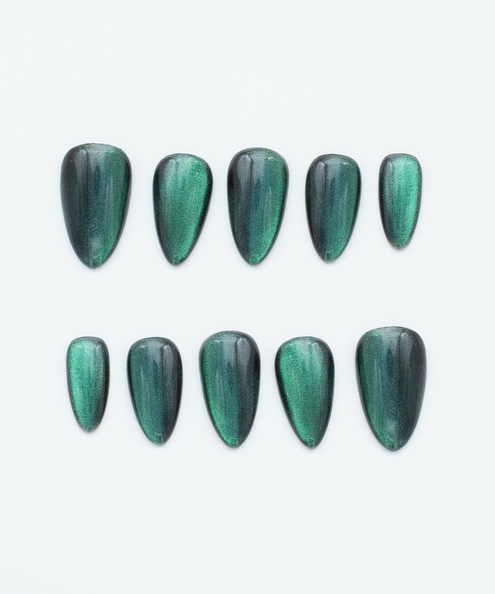 Stellar Flare Protez Jel Takma  Tırnak - El Yapımı  Kalıcı Oje Nail Art Cat Eye - NC212