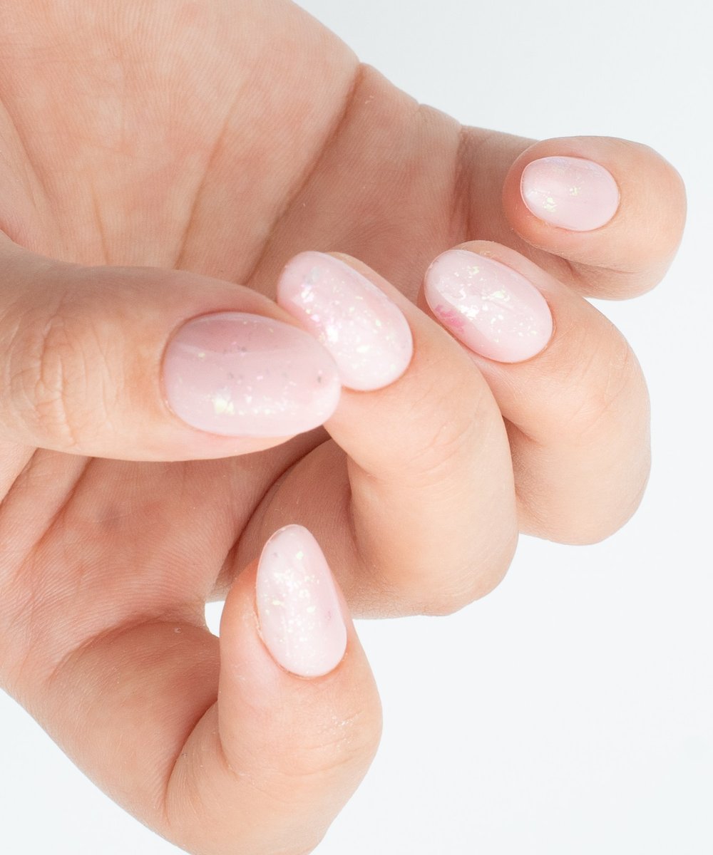 Rainbow Glitter Protez Jel Takma  Tırnak - El Yapımı  Kalıcı Oje Nail Art - NC223