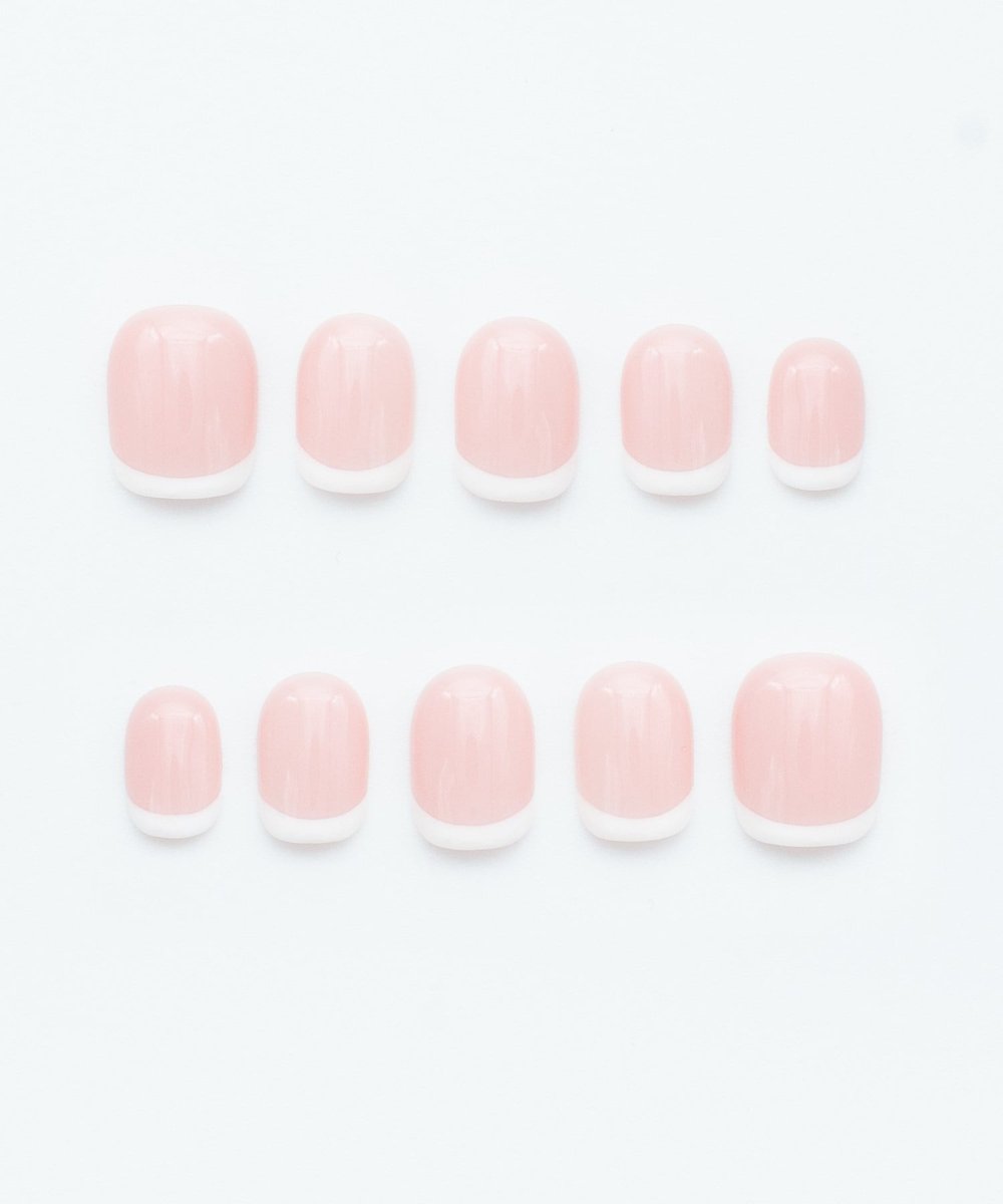 Soft French 2 Protez Jel Takma Tırnak - El Yapımı Kalıcı Oje Nail Art - NC243