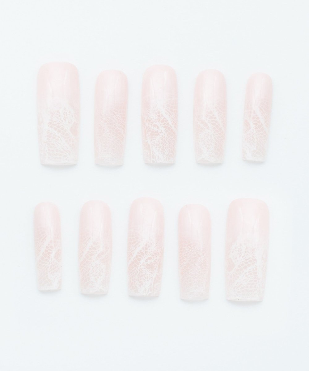 Soft Lace Protez Jel Takma Tırnak - El Yapımı Kalıcı Oje Nail Art Dantel - NC235