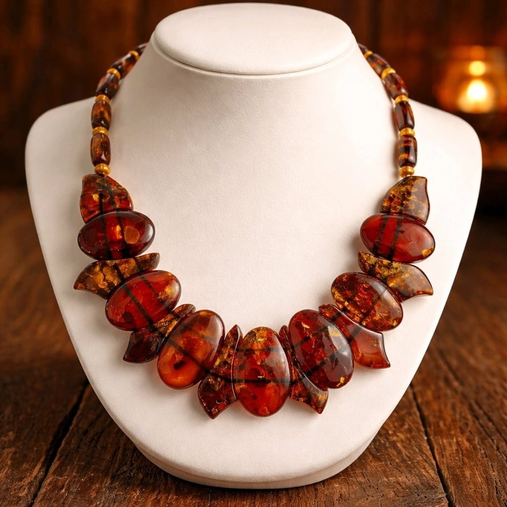 Antik Damla Kehribar Gerdanlık – KHR587