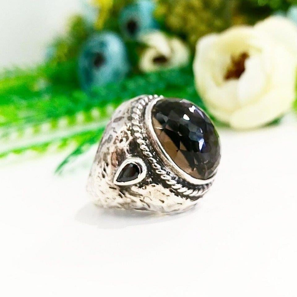 Rauchquarz Herren Ring – ERY46