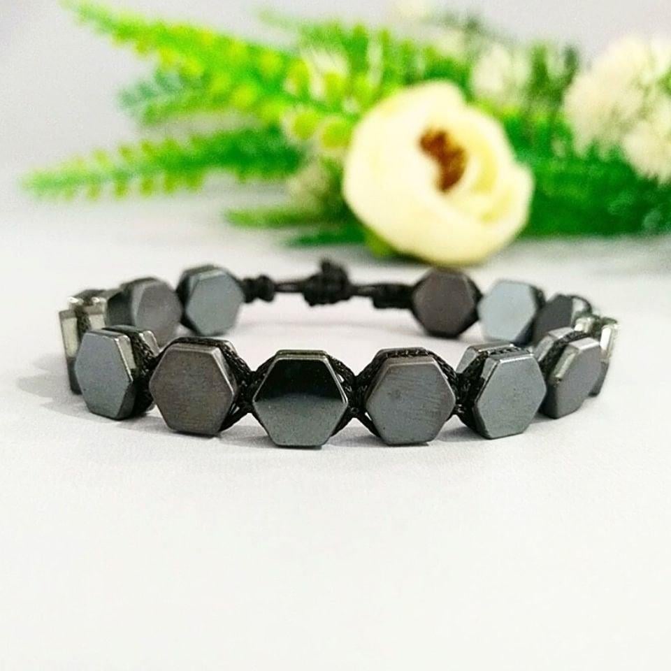 Hematit Makrome Doğal Taş Bileklik - BLK889