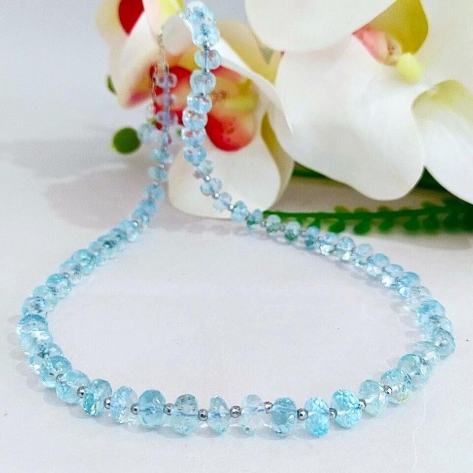 Mavi Topaz Doğal Taş Kolye – DKLY304