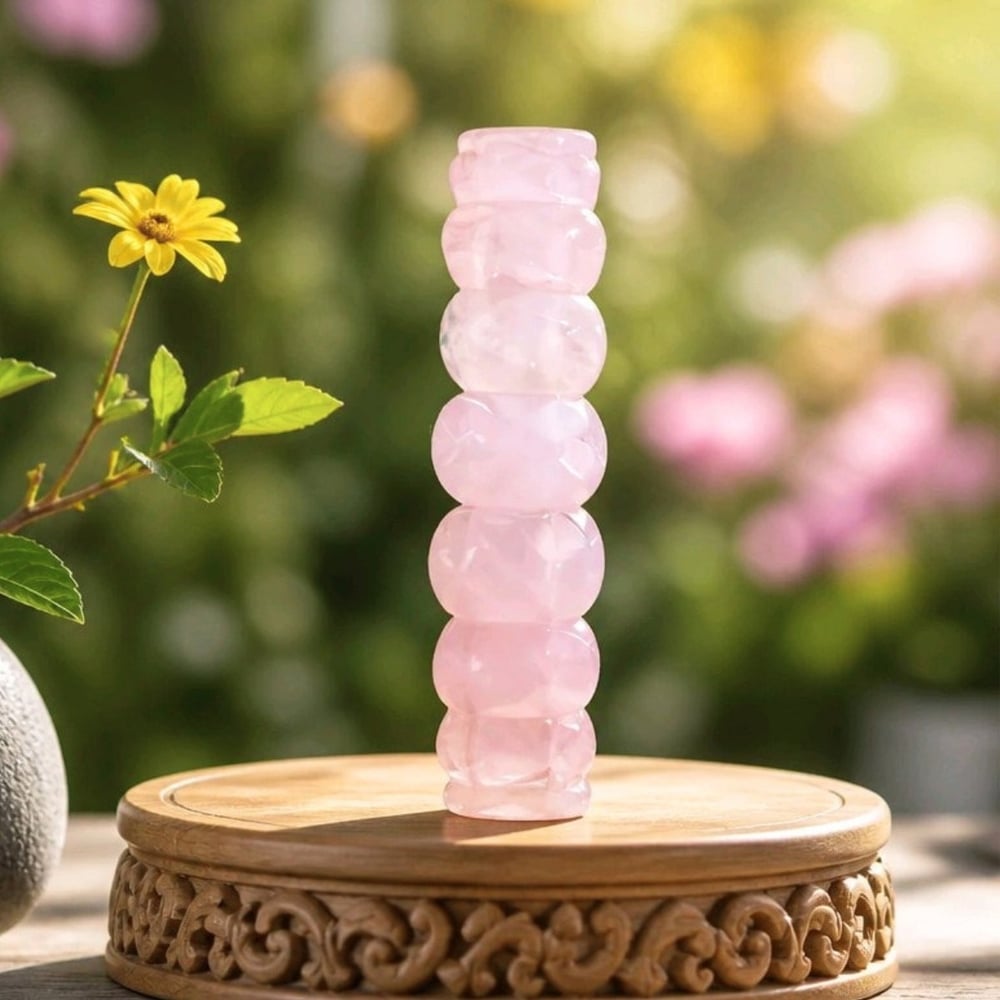 Pembe Kuvars Doğal Taş Bileklik – BLK1015