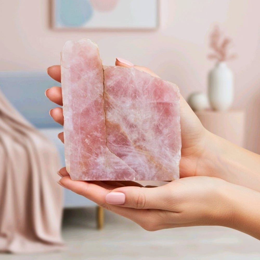 Pembe Kuvars Ham Doğal Taş Kütle – MNR1160