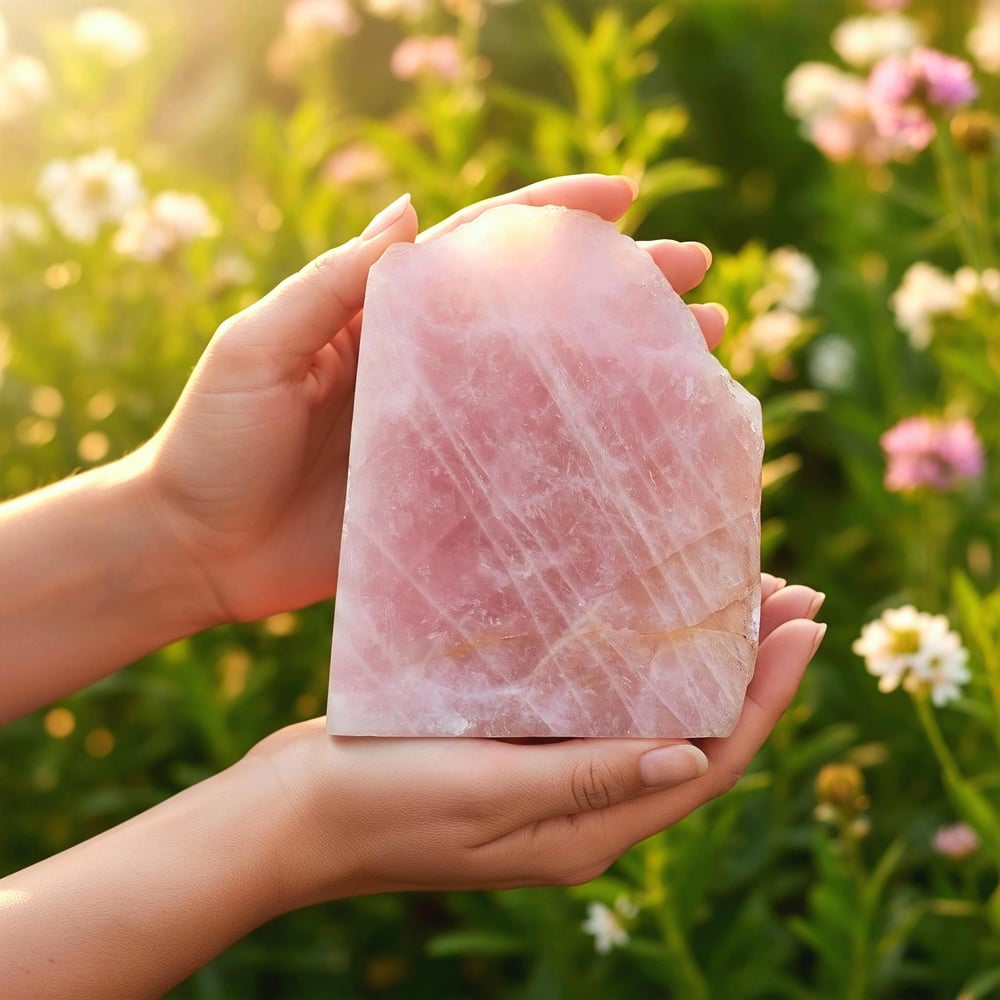 Pembe Kuvars Ham Doğal Taş Kütle – MNR1156