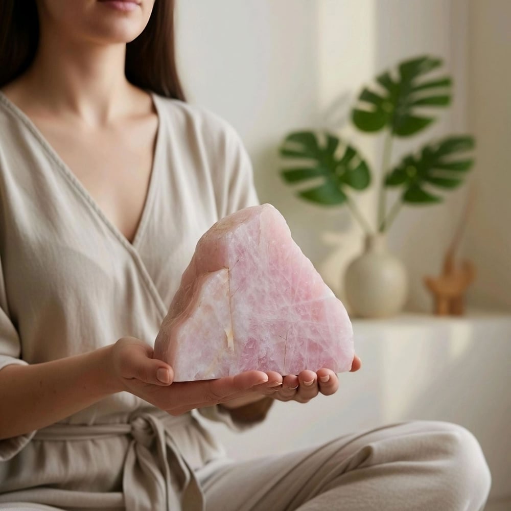 Pembe Kuvars Ham Doğal Taş Kütle – MNR1157