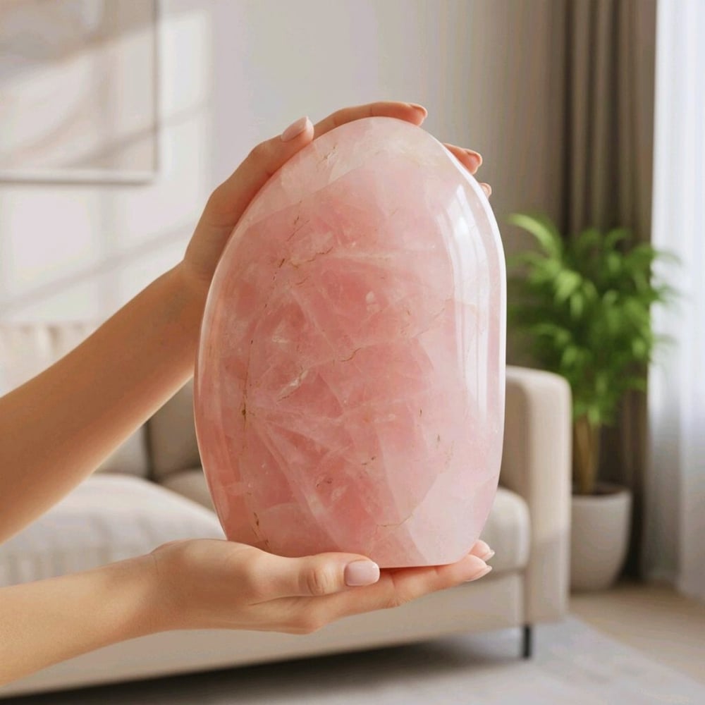 Pembe Kuvars Ham Doğal Taş Kütle – MNR1163
