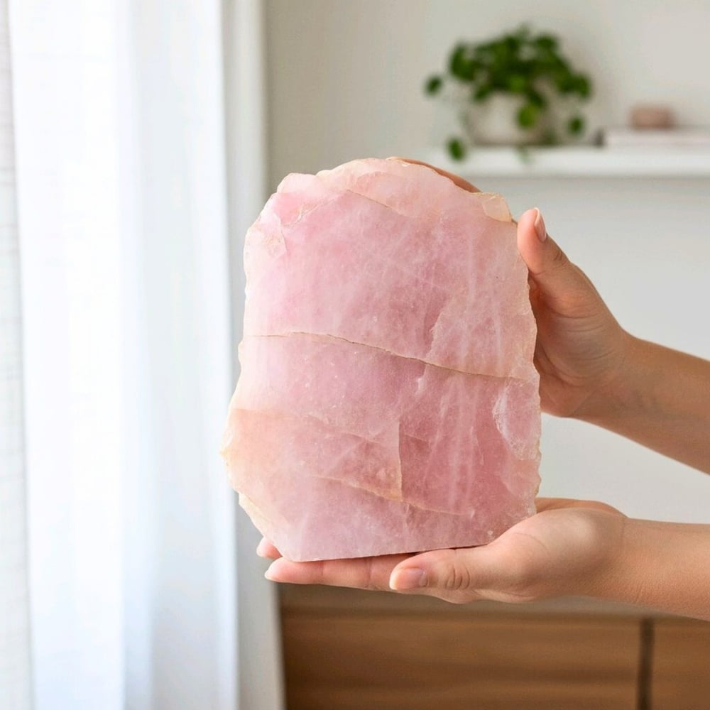Pembe Kuvars Ham Doğal Taş Kütle – MNR1158