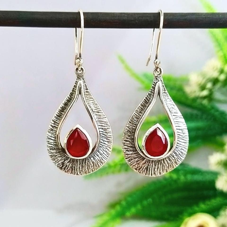 Rhodolite Garnet Özel Tasarım Küpe - KP901