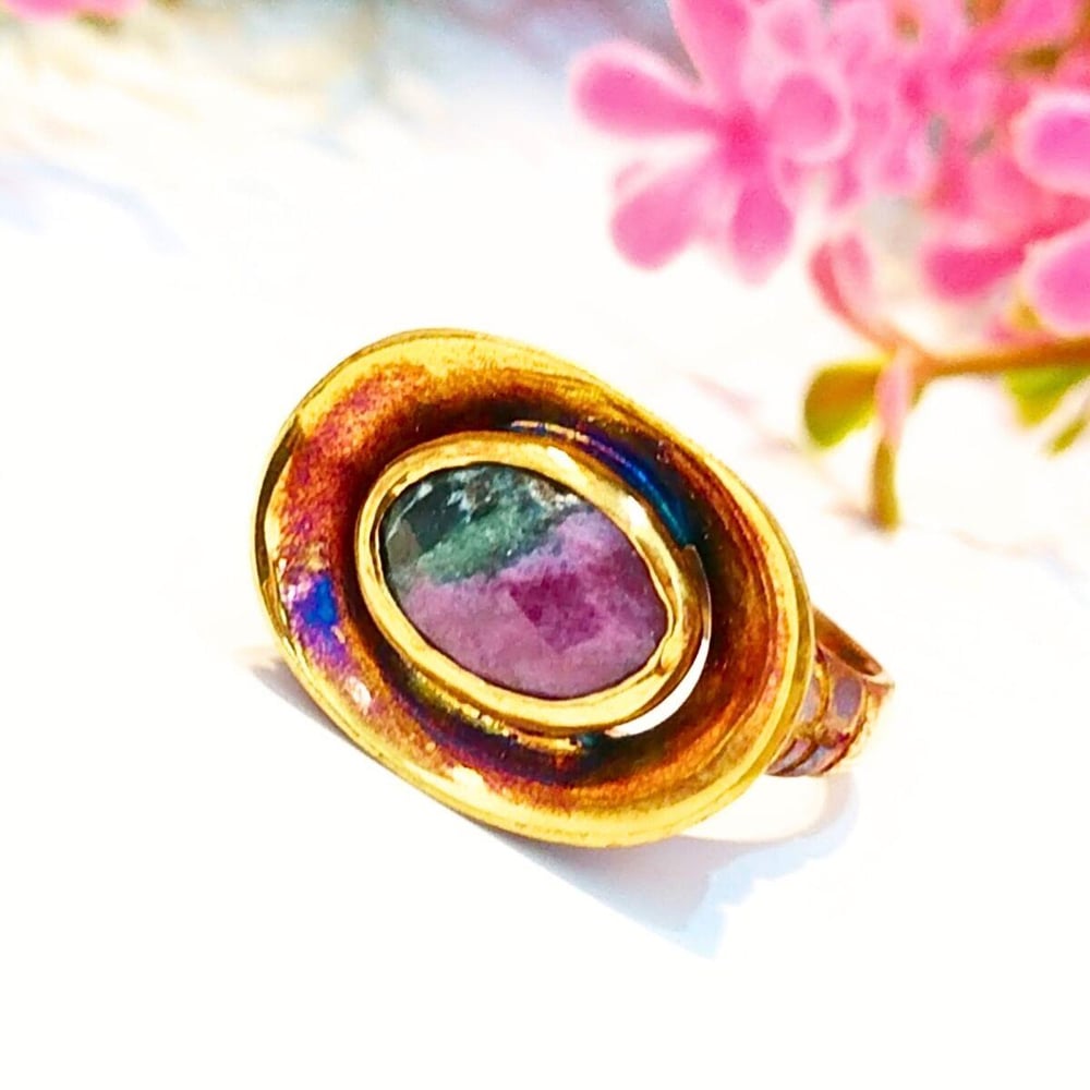 Designring mit Rubyzoisit – OTS603
