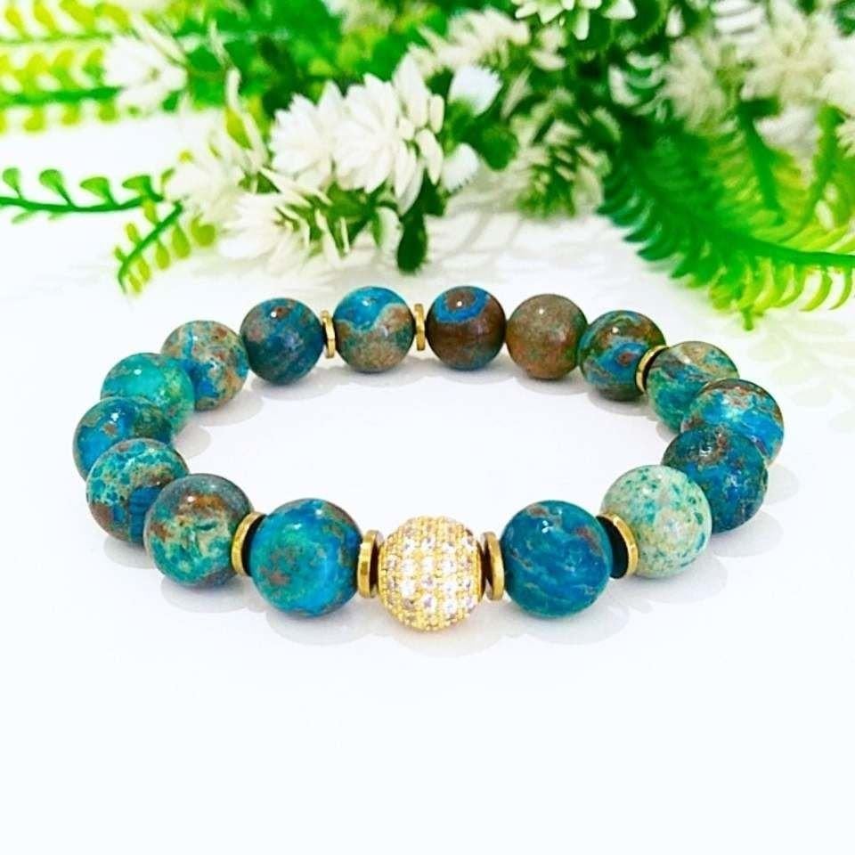 Shattuckite Natursteinarmband 10 mm – BLK728