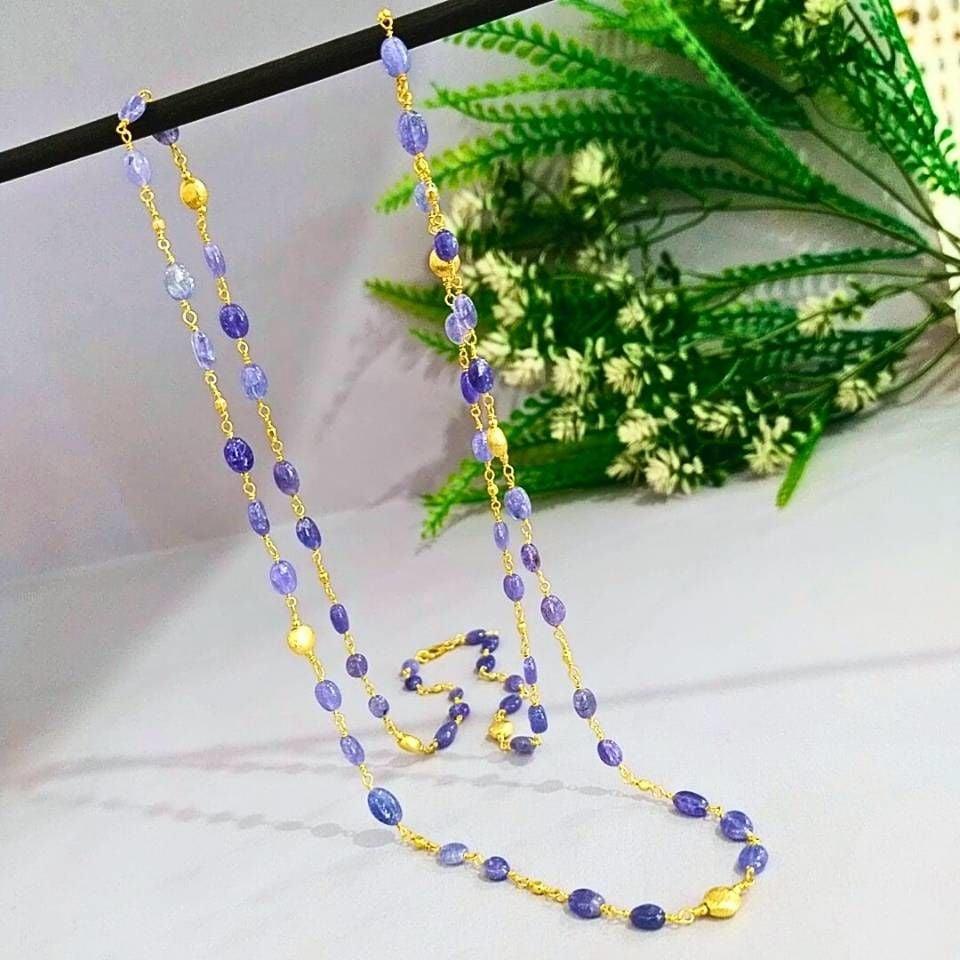 Tanzanit Taşı Özel Tasarım Kolye - TSR1237