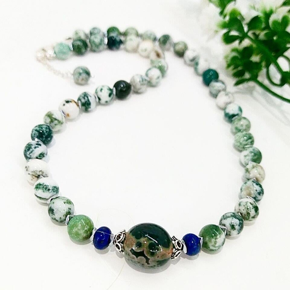 Yosunlu Designkette mit Achat – TSR788