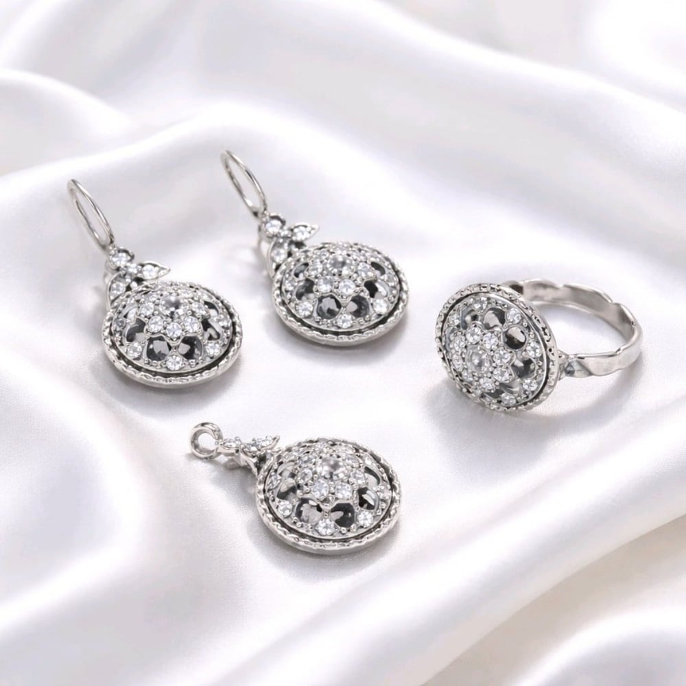 Zirkon Taşlı Elmas Montür Set TK56