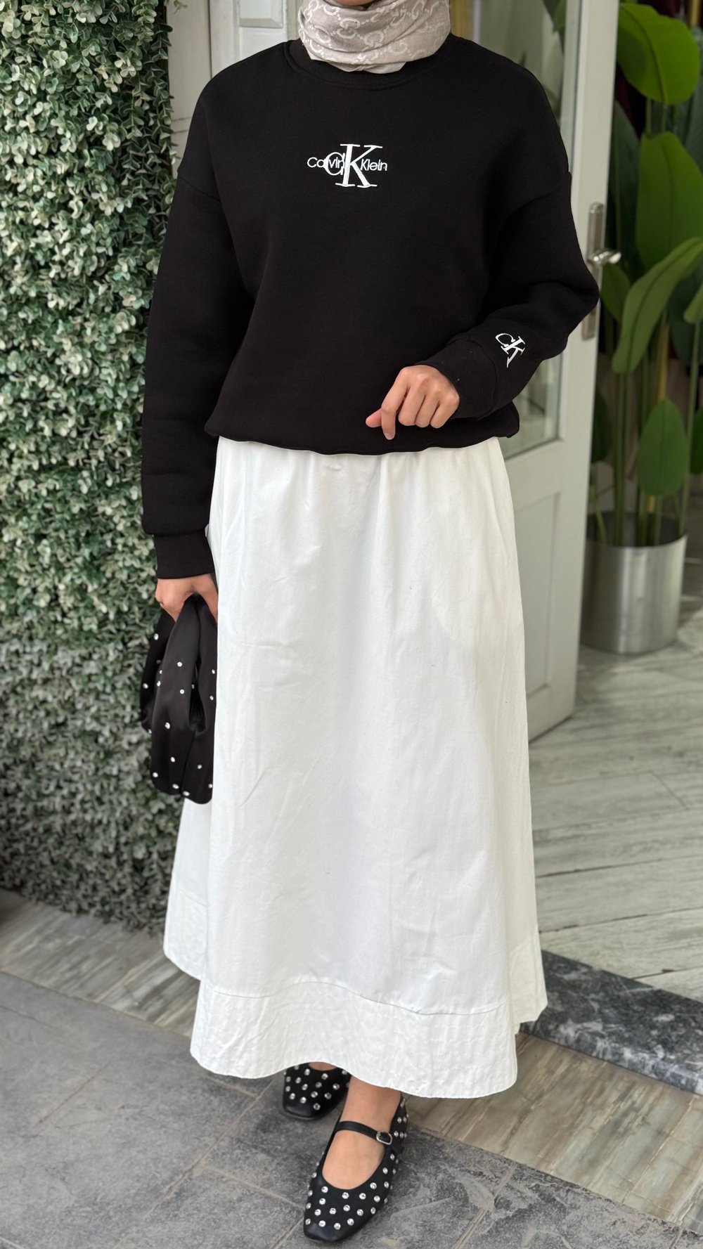 Yazılı Sweatshirt Siyah