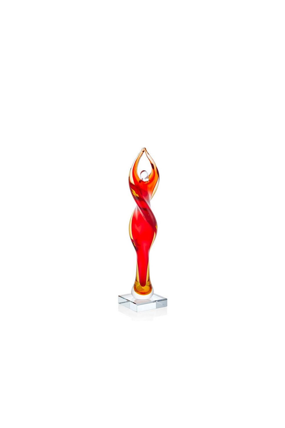 Kırmızı Murano Dansçı Cam Heykel
