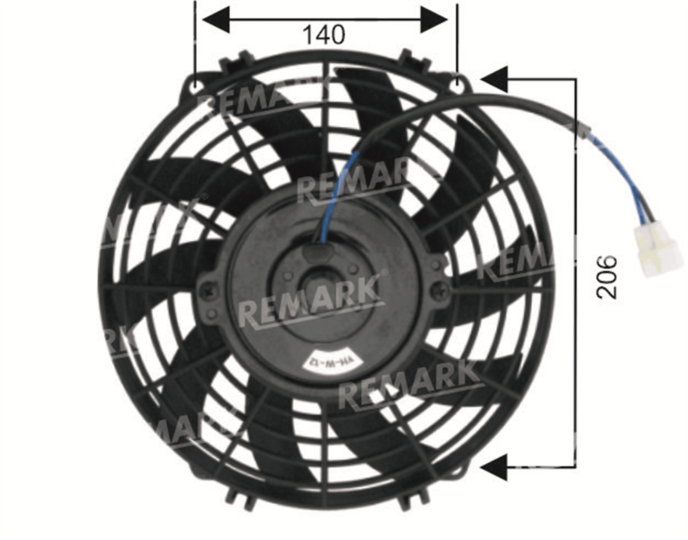 FAN MOTORU (PERVANELİ) 12V UNIVERSAL ÇAP:228MM 9
