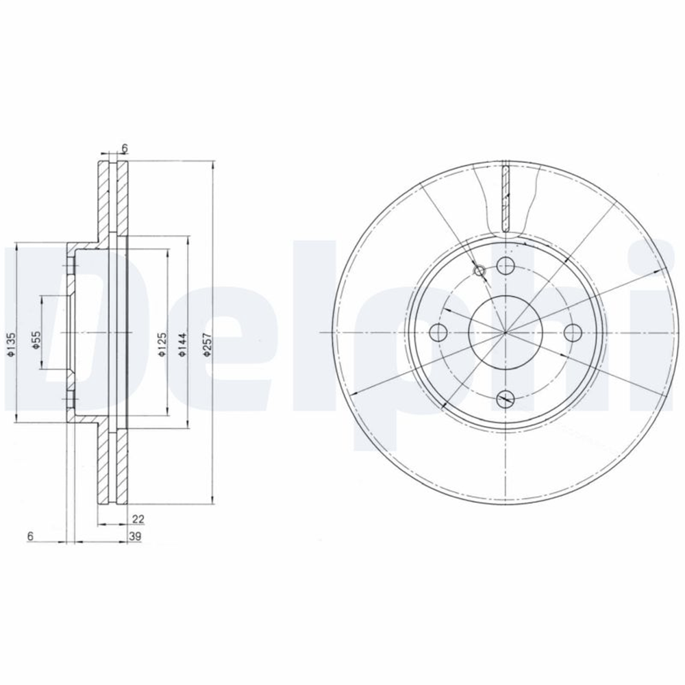 FREN DİSKİ (ÇİFTLİ PAKET) DELİKLİ ÖN MAZDA 323, MX-3 01/1989 > 10/1998 
