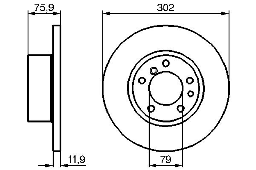 FREN DİSKİ ÖN 5 BİJON 302 MM BMW E34518 I 89-94