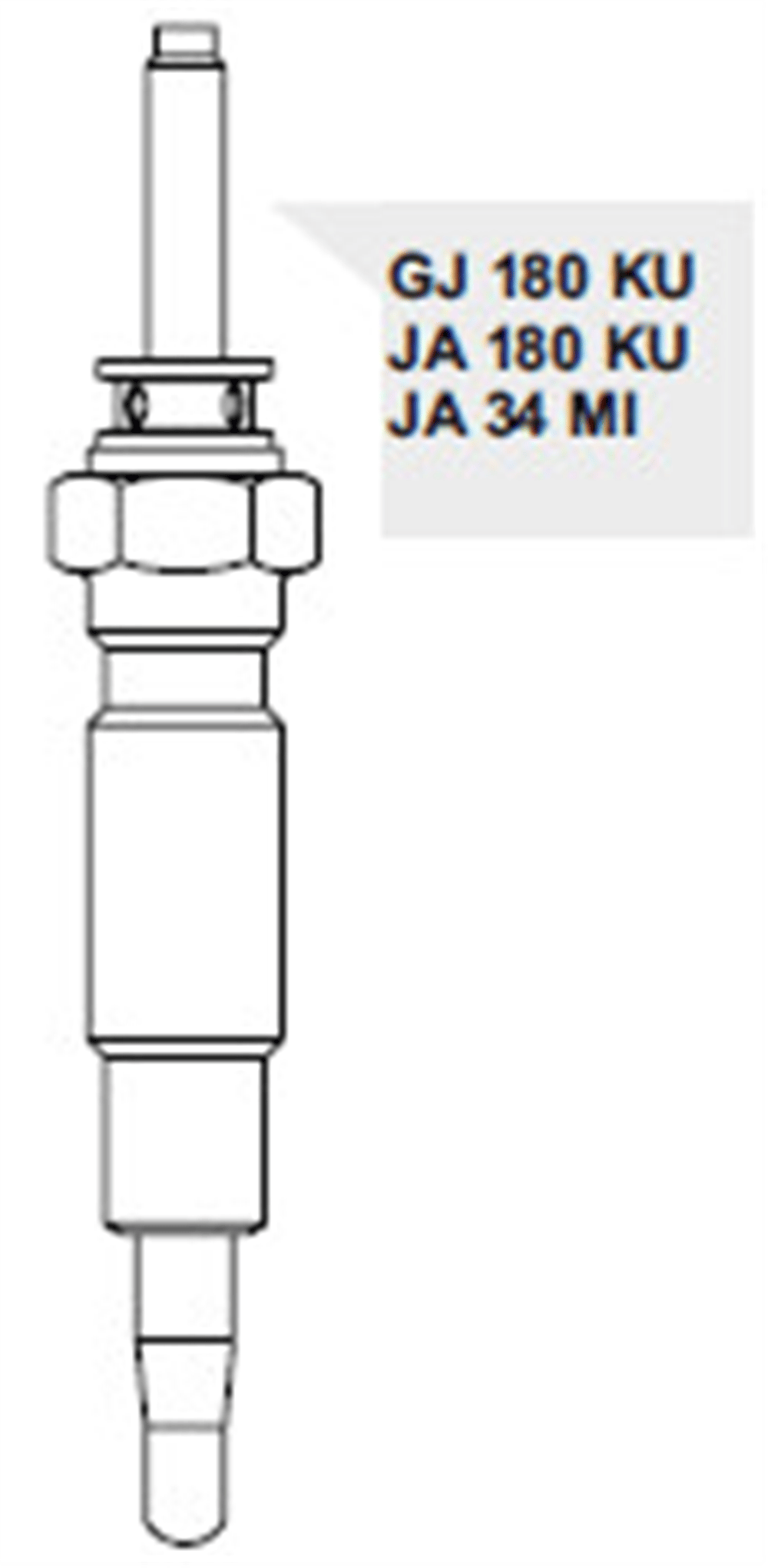 KIZDIRMA BUJİSİ 12V JA180KU KUBATO 