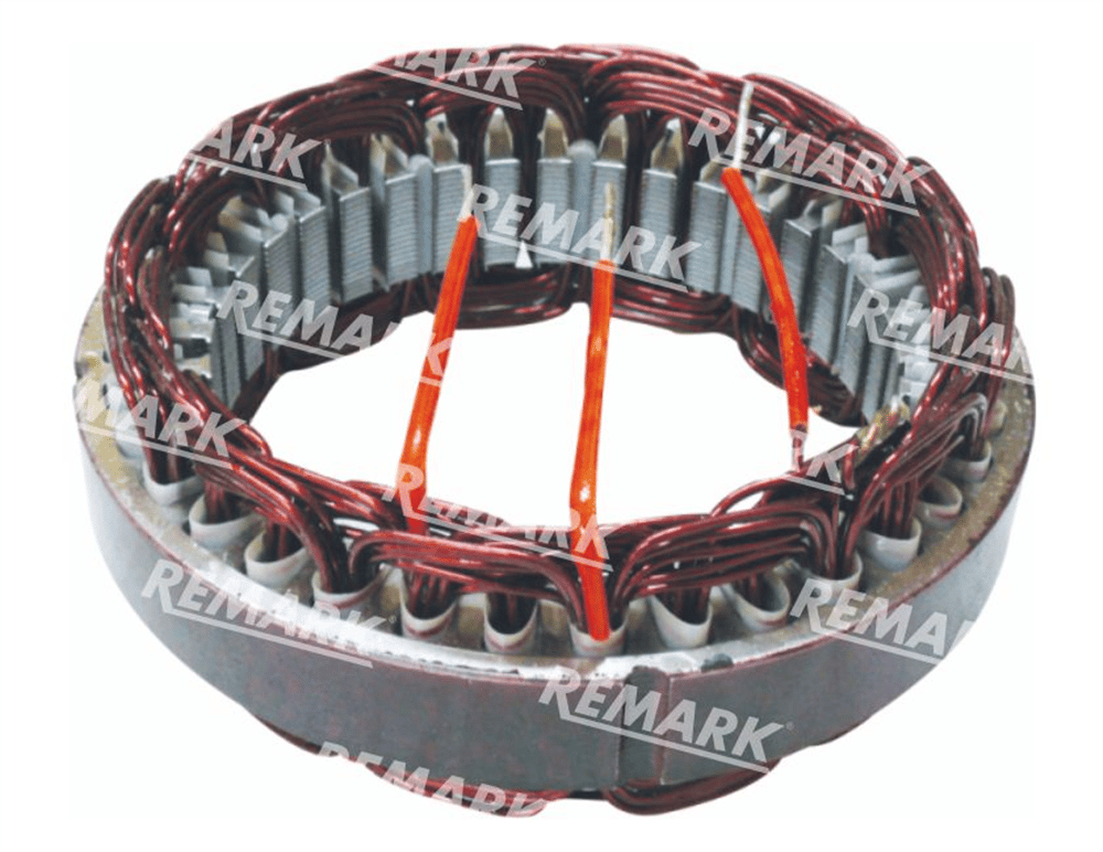 STATÖR 14V 35A ST207 BOSCH TİPİ DIŞ ÇAP:125.0mm İÇ ÇAPI:89.5mm KALINLIK:19.0mm SAPLAMALI 
